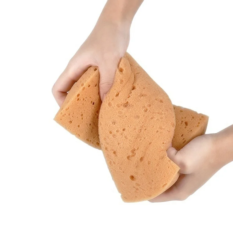 Car cleaning sponge block car cleaning coral large hole honeycomb sponge high density absorption microfiber