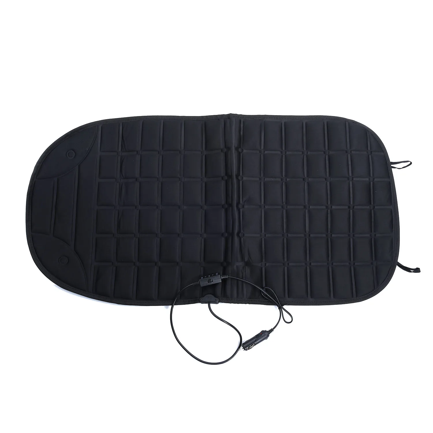 Black Car Heated Seat Cover Cushion Warmer Pad Universal Interiors Control 12V