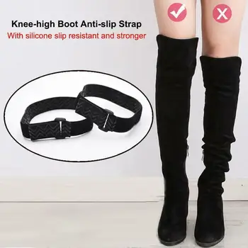 

Non Slip Women Boots Strap Anti-skid Fixed Do Not Drop The Elastic Band High Boots Anti-drop Tube Over The Knee Boots