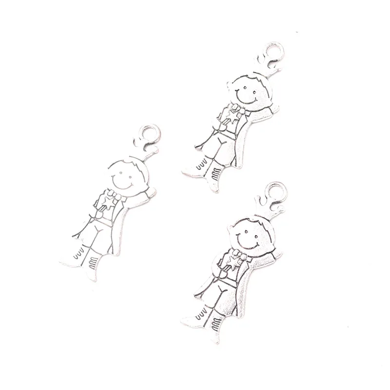 

5pcs/lot Silver Plated Humanoid Charm Metal Pendants DIY Necklaces Bracelets Jewelry Handicraft Accessories 47*12mm P501