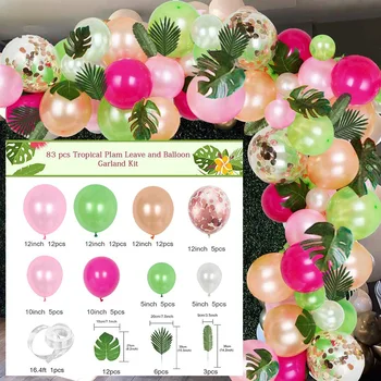 

Green Balloons Garlands Flamingo Theme Birthday Ballons Hawaiian Wedding Birthday Balons Happy Birthday Decor Kids Boys Girls