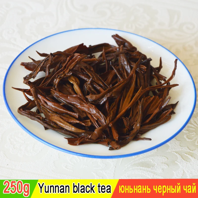 DianHong, черный чай, 250 г, китайский чай Юньнань, Диан, Хун, премиум, красота, для похудения, диуретический пух, три, высокое качество, зеленый, еда, Диан хун