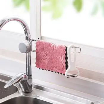 

Stainless Steel Kitchen Sink Faucet Rag Rack Kitchen Hanging Towel Racks Bathroom Towel Rack Rag Storage Rack