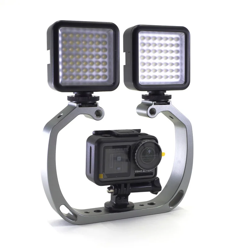 

Yi Mountain Dog GoPro /Oo Action Action Camera Double Flood Lamp Holder Handheld Stabilizer Klo2