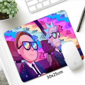 

Small Size Anime Rick And Morty Mouse Pad Cartoon Cool 30x25cm Rubber Durable Locking Edge Gaming Mousepad Gamer Desk Mat