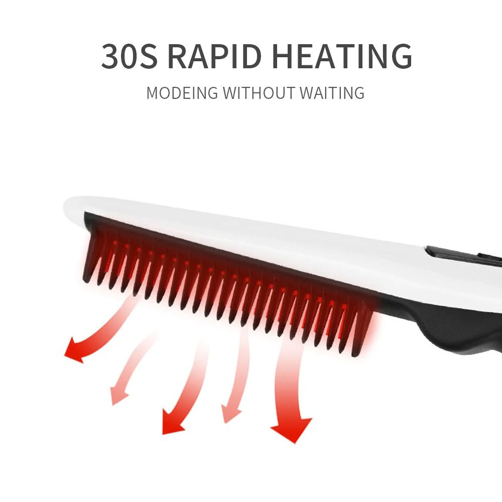 Быстрый выпрямитель для бороды расческа волос многофункциональная Плойка