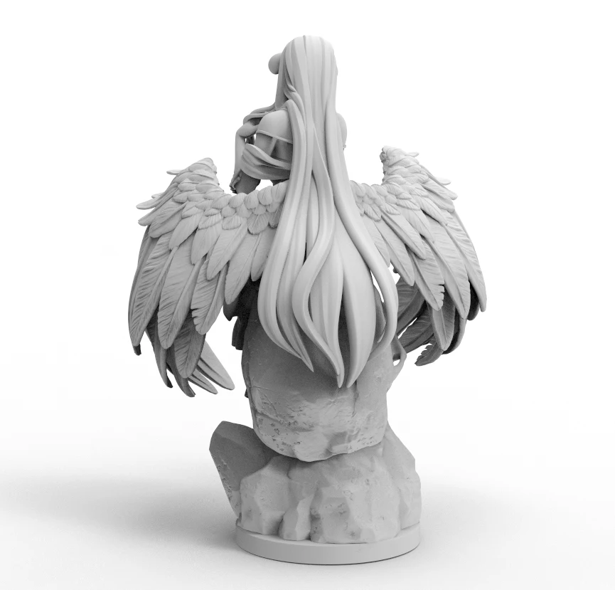 1/24 70mm Resin Figure Angel Girl Heaven Lady Unassembled Unpainted 