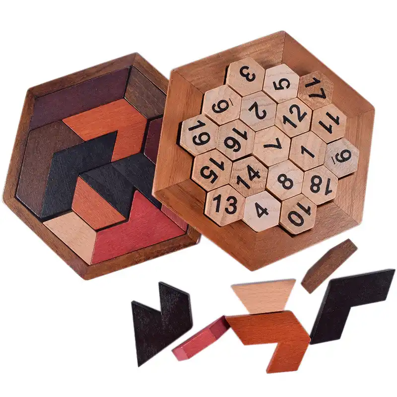 wooden eleven block early childhood intellectual puz