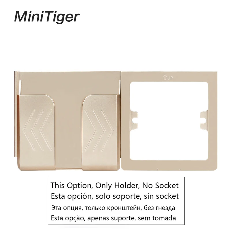 Minitiger 4-портовый розетка с USB настенное Зарядное устройство адаптер розетка стандарта евроcоюза Мощность выход Панель электрическое настенное зарядное устройство адаптер для зарядки - Тип: Holder-1