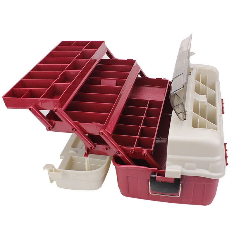 

4 Layer Big Fishing Tackle Box Portable Fishing Tackle Organizer Box Fishing Case Tools with Handle