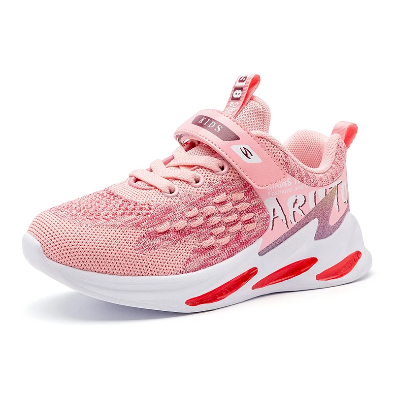 

2019 Autumn Child Sneaker Boys Girls Casual Hook and Loop Closured Mesh Shoes Anti-slip Running Shoes Child Casual Mesh Shoes