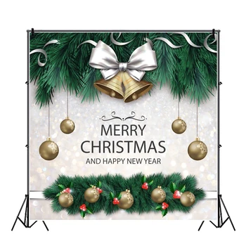 

Laeacco New Year Christmas Party Decoration Pine Backdrops Personalized Poster Vinyl Photo Backgrounds Photophone Photo Studio