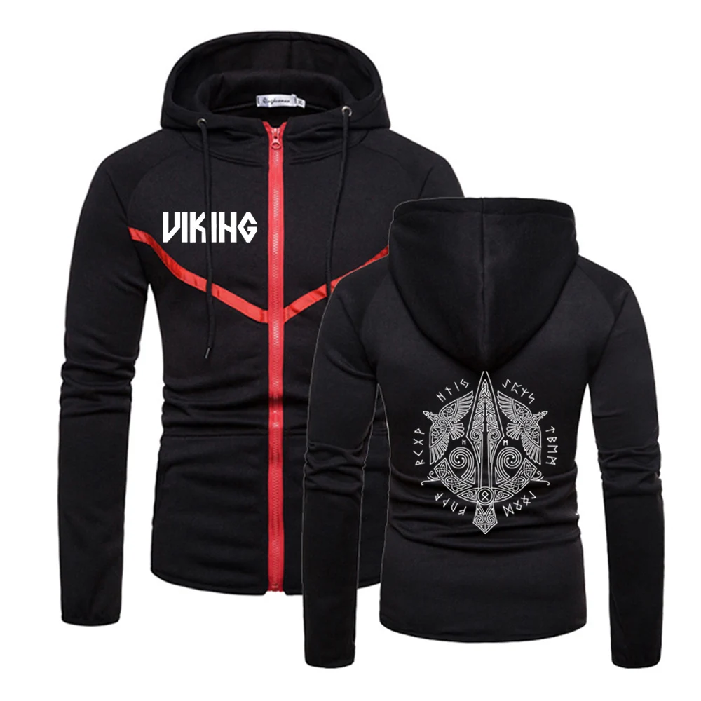 

Unisex Mens Odin Vikings Berserker Zipper Jacket Quality Fitness Sport Sweatshirts Solid Color Muscle Sportswear Hoodies