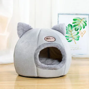 

Cosy Cat Bed Cute Pet Bed House Pet Semi-enclosed Cat Kennel Warm House Pet Nest Cozy Cat Shelter