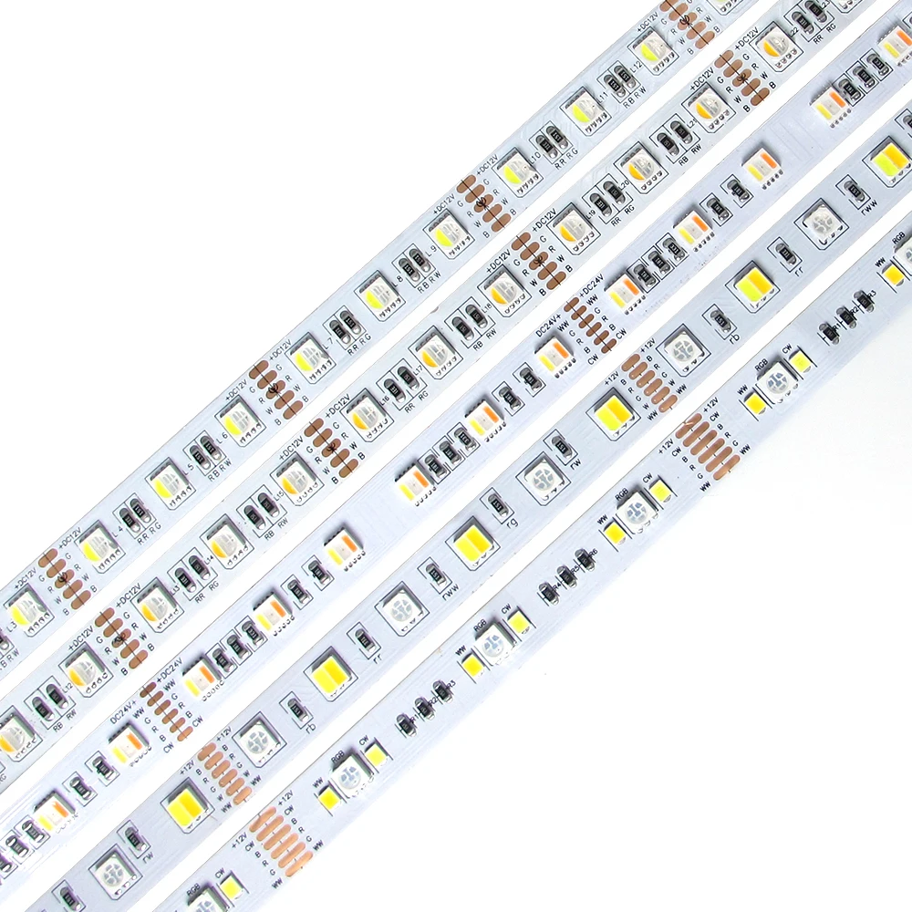 

RGB LED Strip Light 12V SMD 5050 4in1 5in1 RGB CCT 60leds/m 5 Colors In 1Chip CW RGB+WW RGBW RGBWW Led Strip Tape Warm White