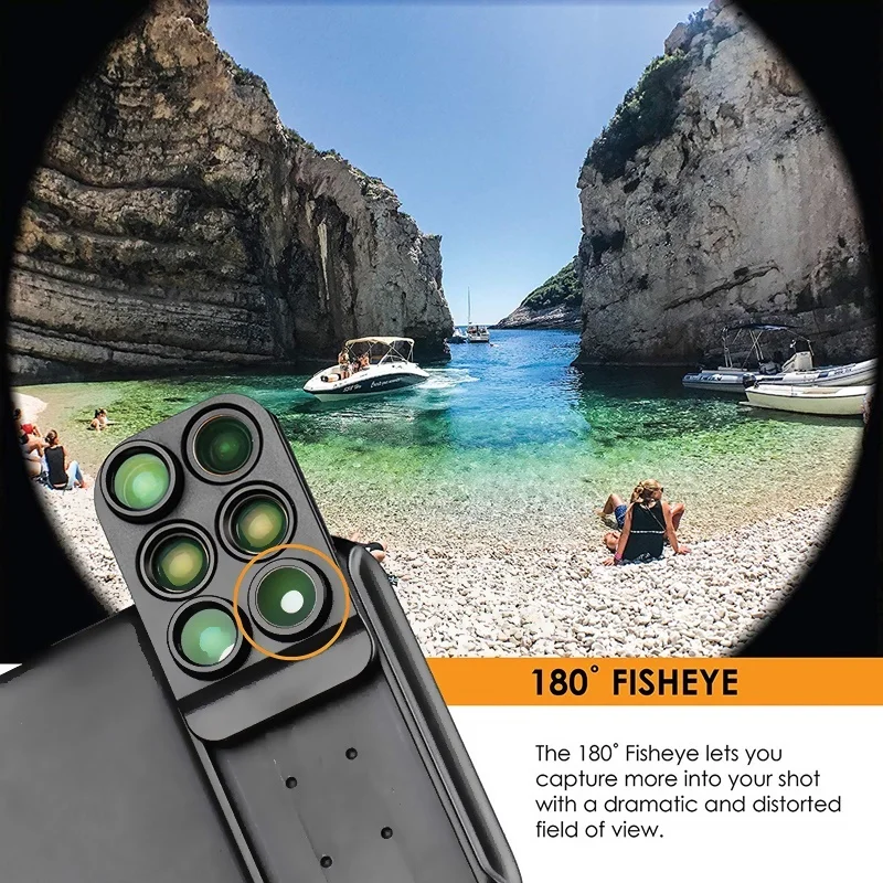 Tongdaytech объектив камеры для Iphone X XR XS 11 Pro MAX 6 в 1 чехол телефона рыбий глаз