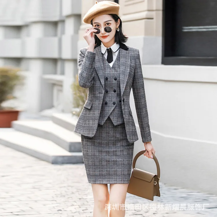 

Women Wear 2019 New Style Fashion Pattern Small Suit WOMEN'S Suit Elegant Work Clothes Interview Formal Wear British Style