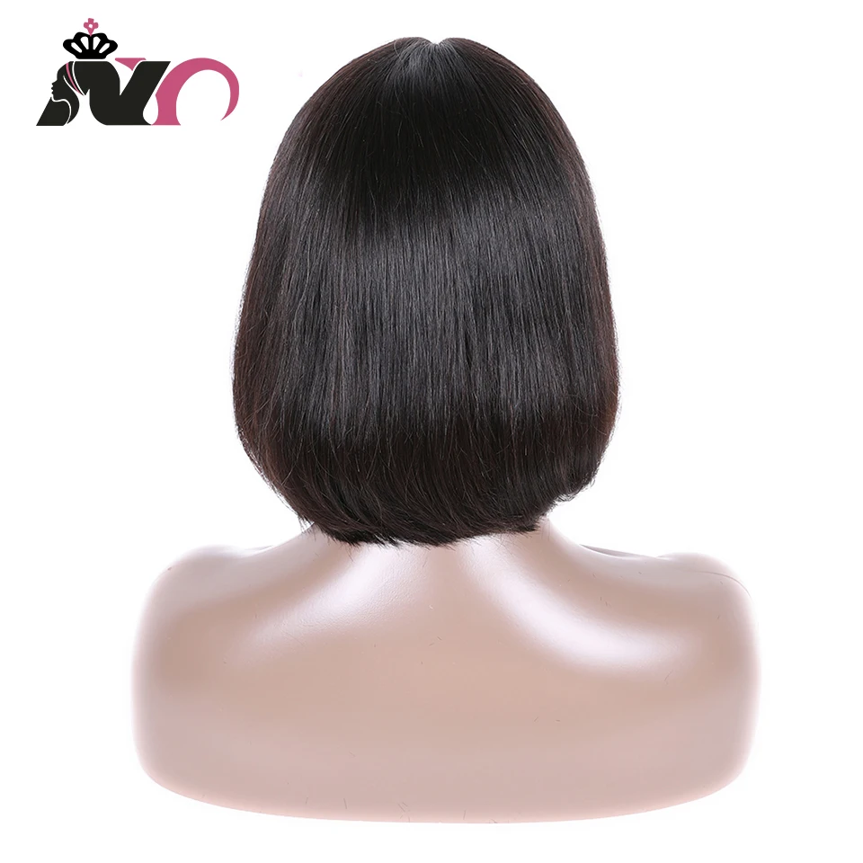 NY Hair Bob кружевные передние парики перуанский Боб кружевные передние человеческие волосы парики натуральный цвет прямой боб парик кружевные передние человеческие волосы парики