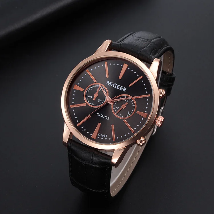 

New Style Watch Men Belt Quartz Watch migeer Geneva Hot Selling Watch