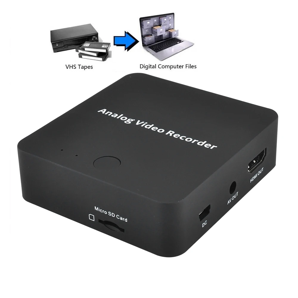 AV захват аналогового видео рекордера, запись VHS, видеокамеры, DVD, DVR на tf-карту напрямую нет необходимости ПК, и показать HDMI AC выход одновременно
