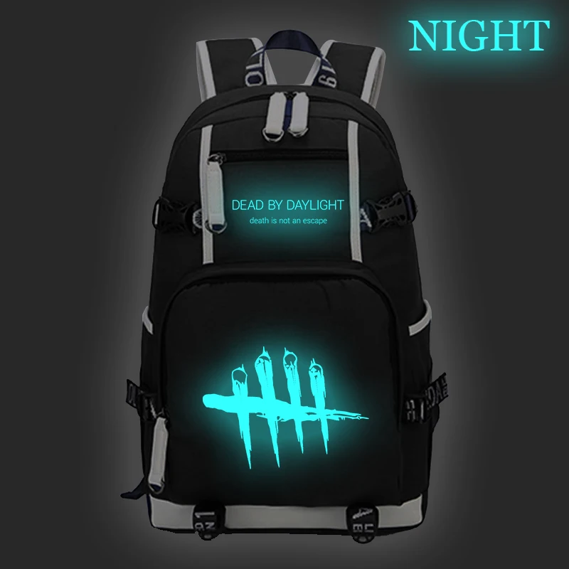 Бежевый Dead By Daylight рюкзак с отражающими вставками Студенческая школьная сумка для детей BoysGirls Повседневный дорожный рюкзак большой емкости рюкзак для ноутбука - Цвет: Бежевый