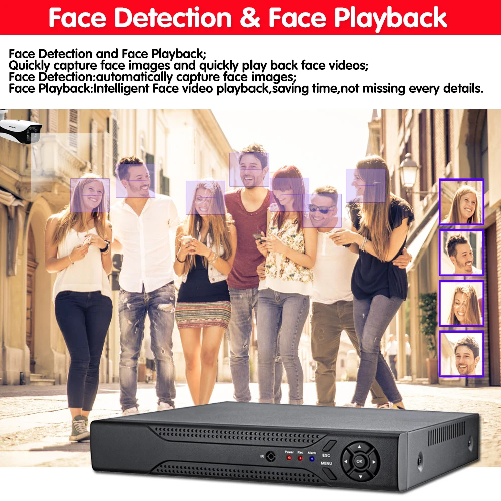 IP камера системы видеонаблюдения H.265 H.264 4/8 каналов 5 МП 4 POE NVR P2P ONVIF HDMI 2K 4K сетевой