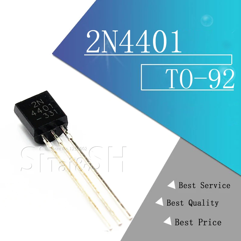 50pcs/lot New 2N4401 0.6A/40V TO-92 low- transistor | Электронные компоненты и принадлежности