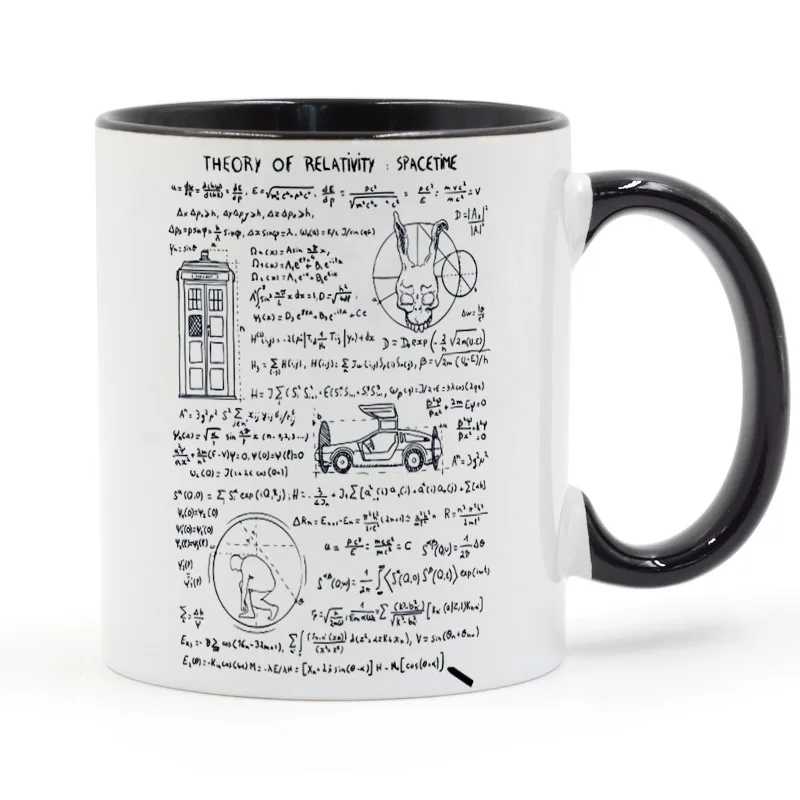 

Theory of relativity spacetime Time Travel Back To The Future Coffee Mug Ceramic Cup Gifts 11oz