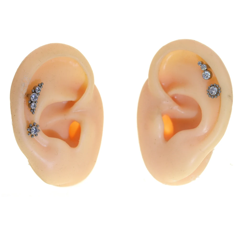 1PC Titanium & Steel Clear CZ Labret Stud Rings Lip Bars Sexy Charming Ear Cartilage Tragus Piercing For Unisex Jewelry 16g - Image 5