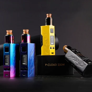 

New 220w liquid electronic cigarette led vaporizer 220w e cigarettes vape pen box mod kit hookah vaper