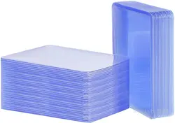 Porte cartes de Collection Transparent de Protection, Feuillet de Cartes de Sport en Plastique Rigide d'Échange, de Basket ball, 35PT, 25 Pochettes 