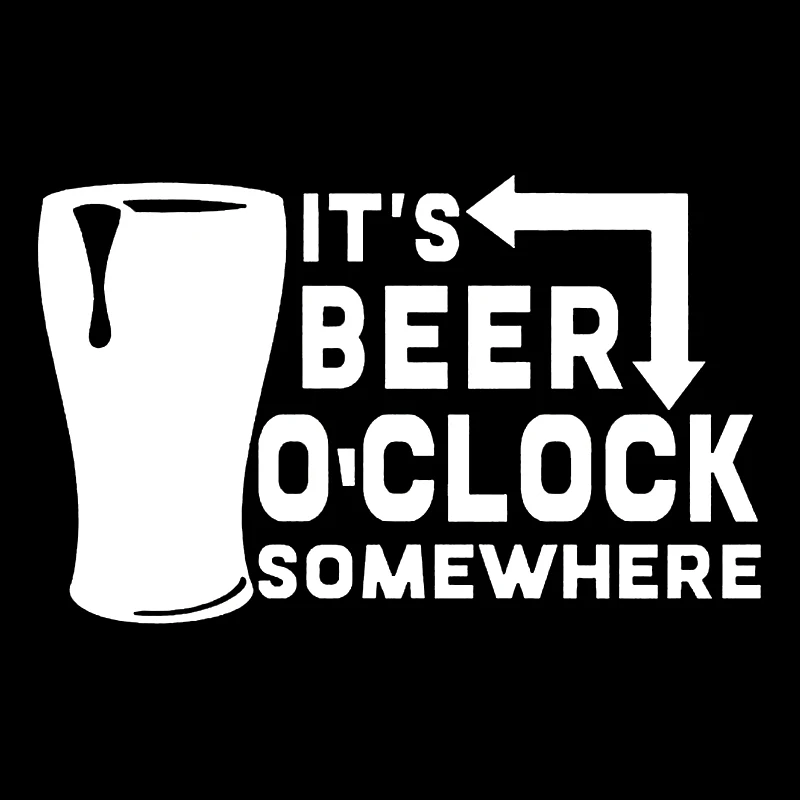 It's Five O'Clock Somewhere Decal funny vinyl drinking party car truck sticker 