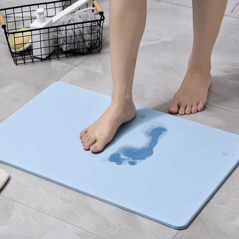 

Diatomaceous Bath Mat Fast Drying Absorbent Bathroom Rug Mat Durable Earth Floor Door Bathtub Shower BathMats Carpet for Toilet
