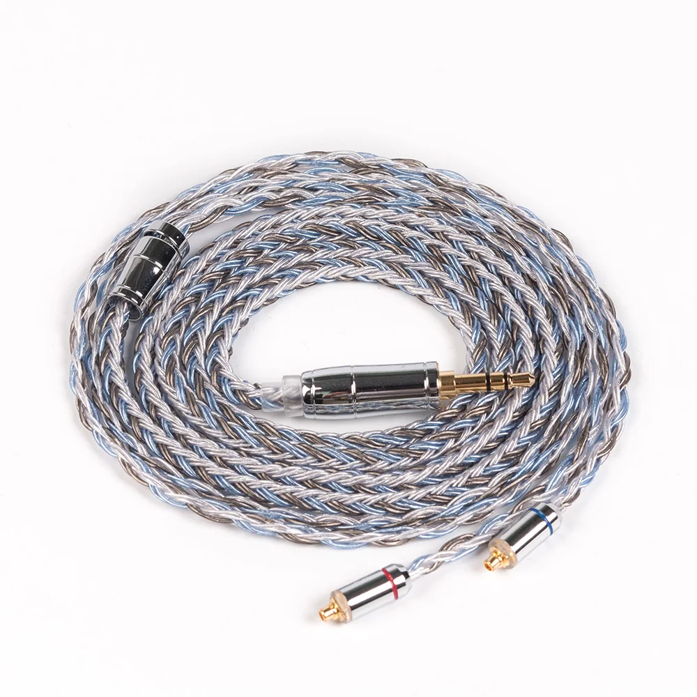 KBEAR 16 core посеребренный кабель 2,5/3,5/4,4 мм обновления кабеля с MMCX/2pin/QDC/TFZ разъем с F1 KB06 HI7 ZSX BLON BL03 - Цвет: MMCX 3.5mm