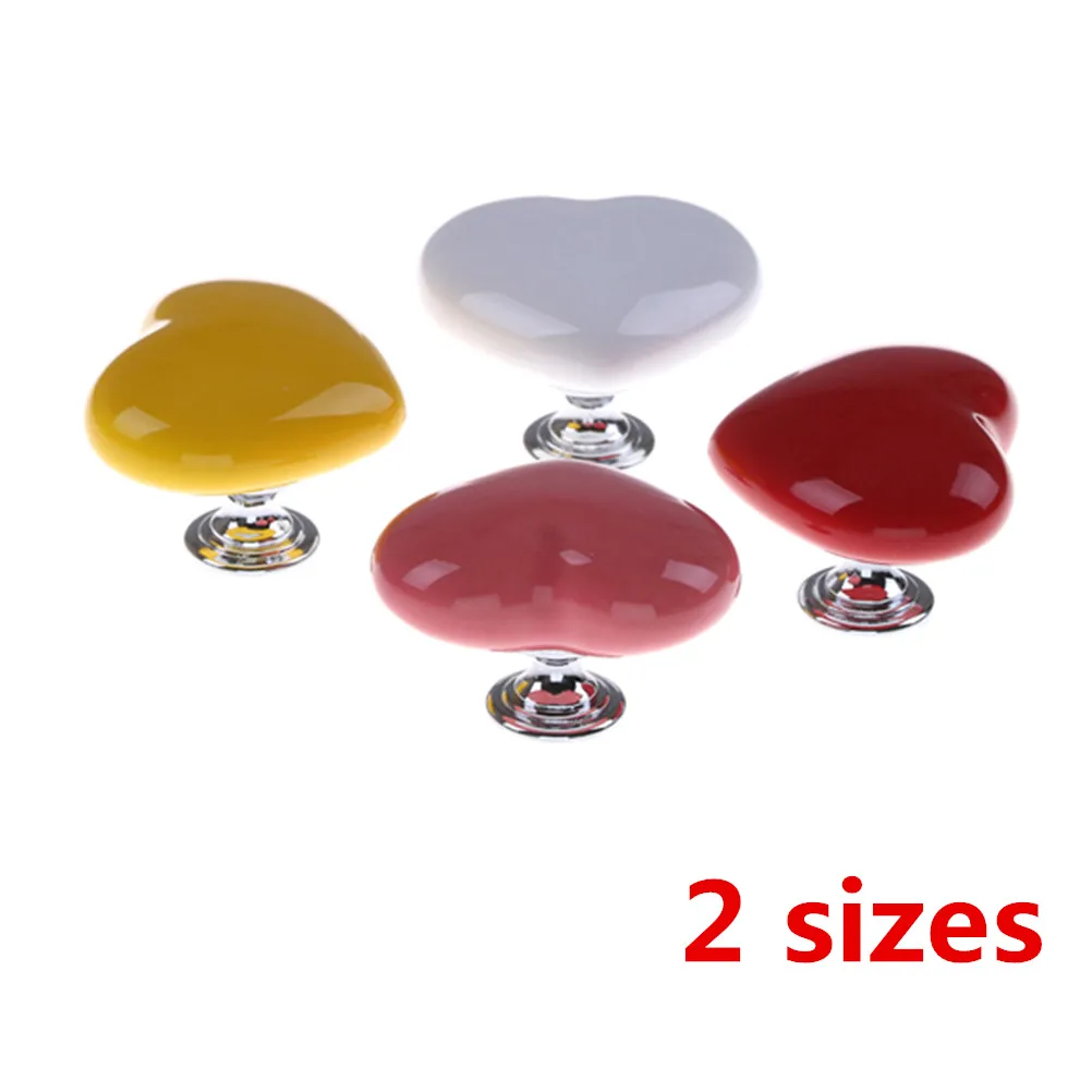Ceramic Knob / Dresser Knobs  Heart Shape Ceramic Door Knobs Cabinet Drawer Cupboard Furniture Pull Handle