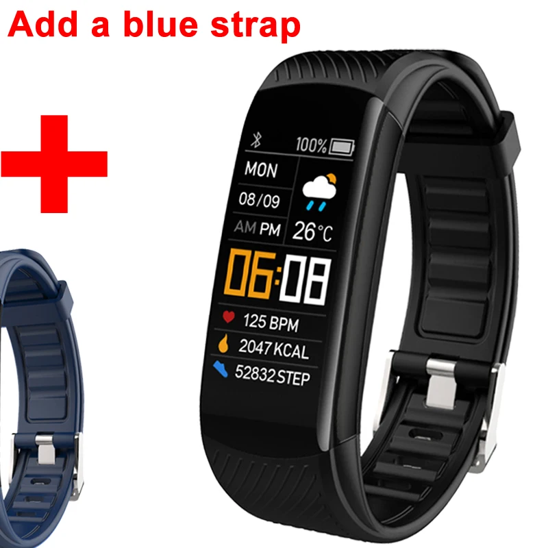 2021 Fitness Bracelet Blood Pressure Measurement Pedometer Smart Band Hear Rate Monitor Waterproof Health Fitness Tracker Watch 