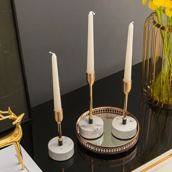 

Metal Candle Holder Romantic Nordic Dinner Table Gold Modern Wedding Table Candelabros Centro De Mesa Home Decor Party MM60ZT