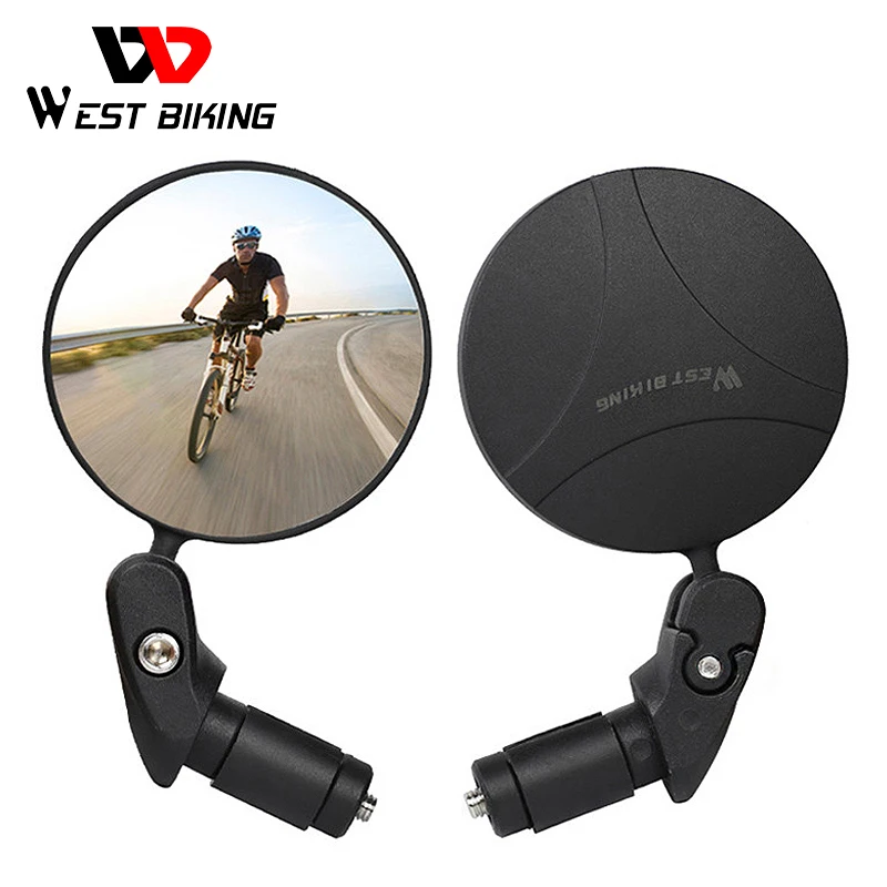 

WEST BIKING 360 Rotate Bicycle Rearview Mirror Safety Cycing Rear View Mirror Bike Accessories for MTB Bike Handlebar Mirrors