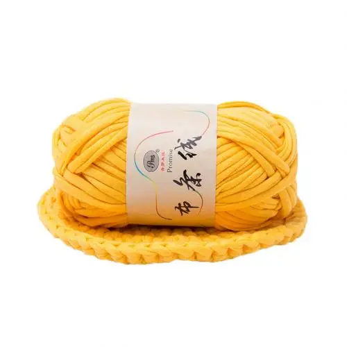 Deep Yellow 1 шт. ручной вязки тканые нить Толстая корзина Одеяло Плетеный DIY кружевом «кроше» фасонной пряжи - Цвет: Deep Yellow