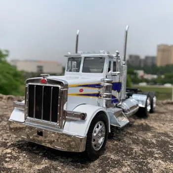 

1/32 Scale Metal Kenworth Heavy Trailer Model 26cm in length Alloy Diecasting Truck Model Collection Furnishing Model Birth Gift