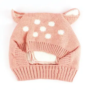 

OUTAD Cute Sika Deer Ear Baby Girl Hat Knit Beanie Cap Soft Baby Bonnet Warm Winter Hat Kids Baby Boys Girls Newborn Photography