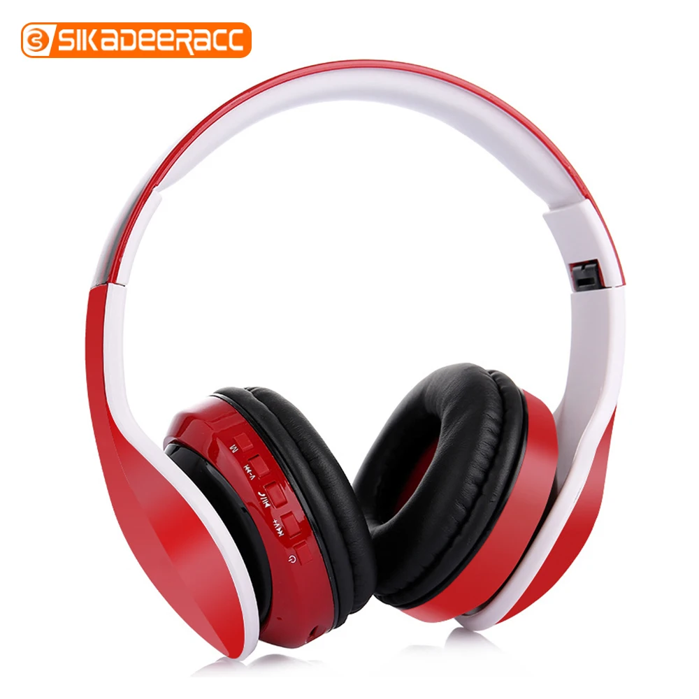 HIFI стерео Bluetooth беспроводная гарнитура для наушников бас наушники для Xiaomi Handsfree Складная регулируемая радио AUX звуковая карта TF