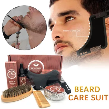 

2019 Beauty Tools For Men Beard Care Set Beard Care Set Beard Oil Beard Cream Wax Beard Brush Beard Comb Beard care set 1223