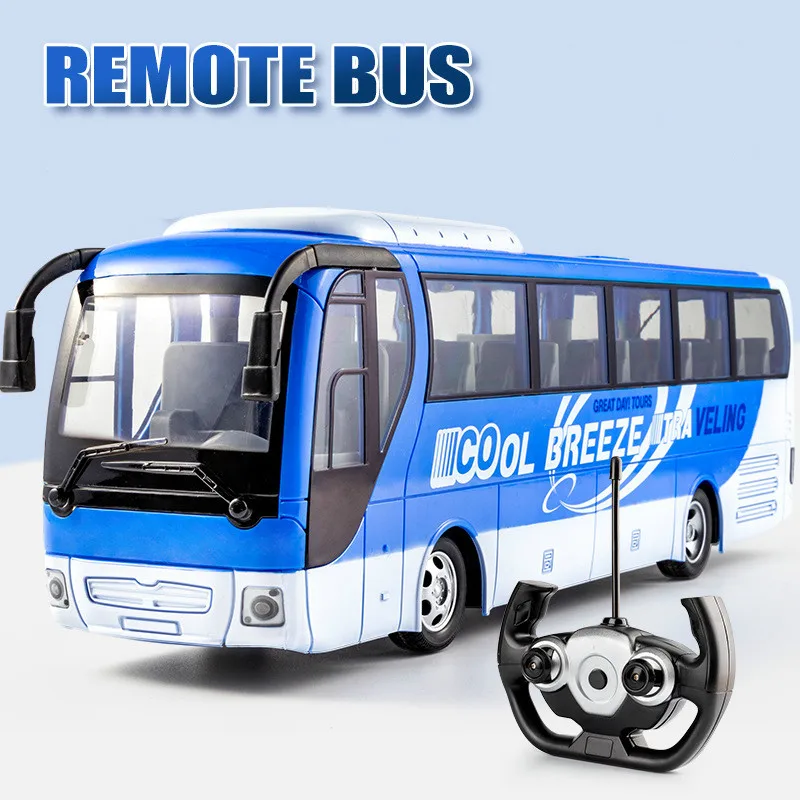 RC Bus Two Layers Electric City Bus Express Wireless Radio Control Car with LED Light Model Toys for Children RC Vehicles Model RC Cars cheap RC Cars