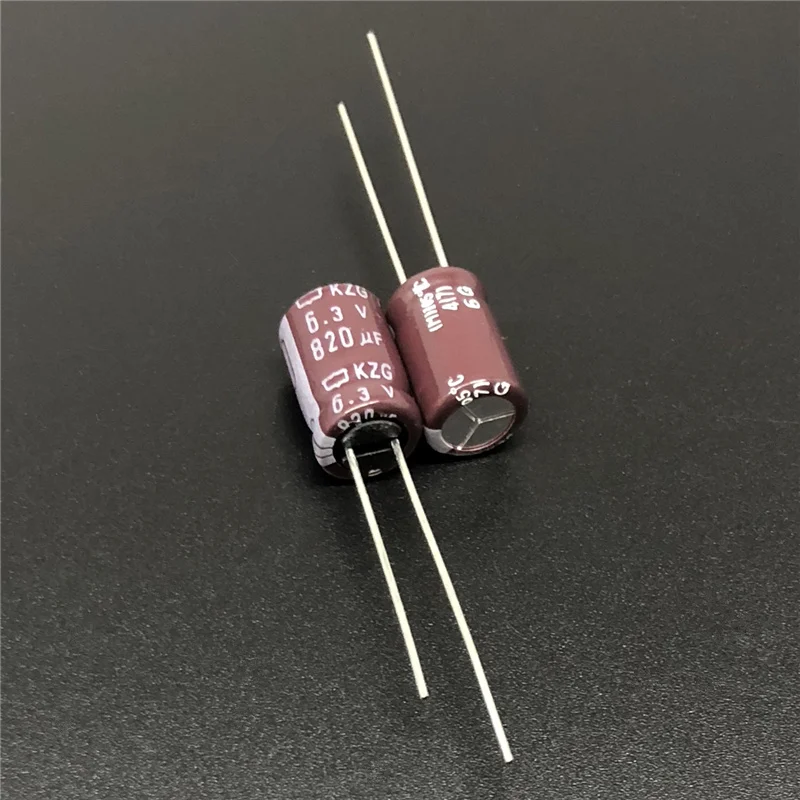 100 шт. 820 мкФ 6,3 V NCC KZG 8x12 мм супер низкая ESR 6.3V820uF материнская плата конденсатор с алюминиевой крышкой