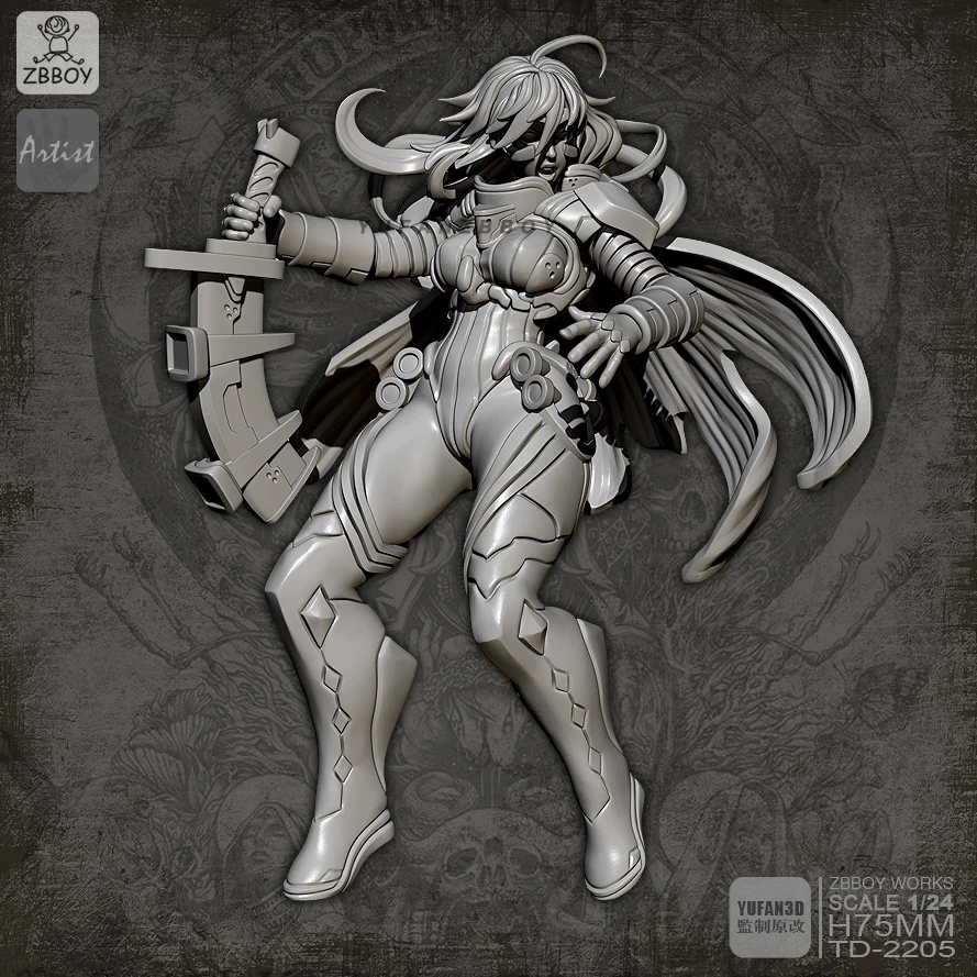 

1/24 Resin model kits figure beauty colorless and self-assembled TD-2205