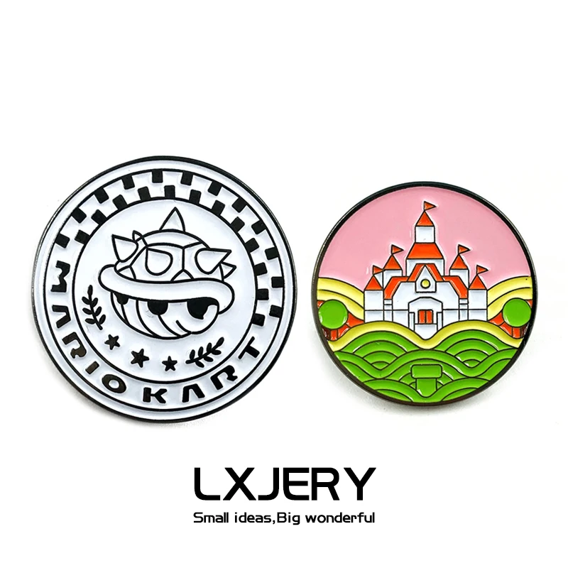 LXJERY эмалированная брошь в виде героев мультфильмов Марио значок на рюкзак Милая
