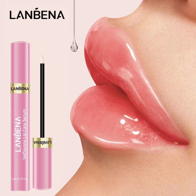 LANBENA Lip Plumper Serum Lip Mask Reduce Fine Lines Resist Pigment Increase Lip Elasticity Lip Gloss