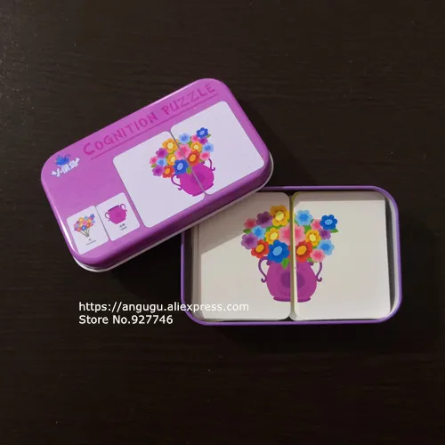 MG09-Daily Use Деревянные игрушки для детей детские деревянные пазлы с железной коробкой насекомое ферма животные Монтессори игрушки для девочек мальчиков MG149 - Цвет: MG09-Daily Use