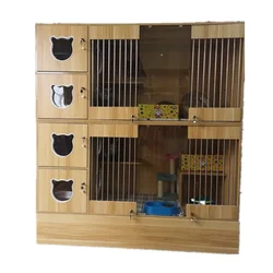 Exhibidor de madera para gatos, portadores y casas de animales para refugio